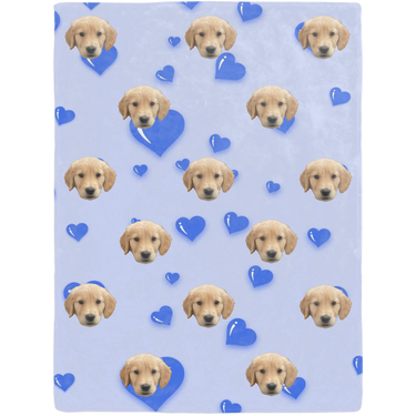 Personalized Hearts and Custom Photo Pattern Blanket