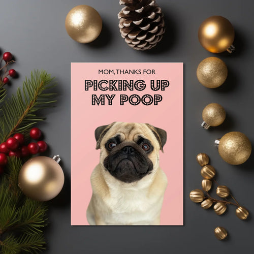 Greetings Card 3.5 X 5 Vertical Christmas Mock Up