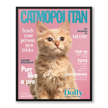 Personalized Catmopolitan Pet Face Magazine Cover