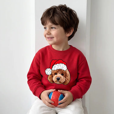 Children's Novelty Pet Face Christmas Sweatshirt