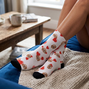 Custom Valentines Pet Face Socks