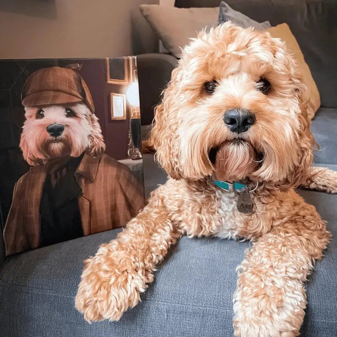 Crown and Paw - Canvas The Detective - Custom Pet Canvas