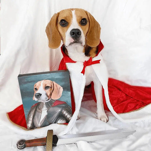 Crown and Paw - Canvas The Royal Knight - Custom Pet Canvas