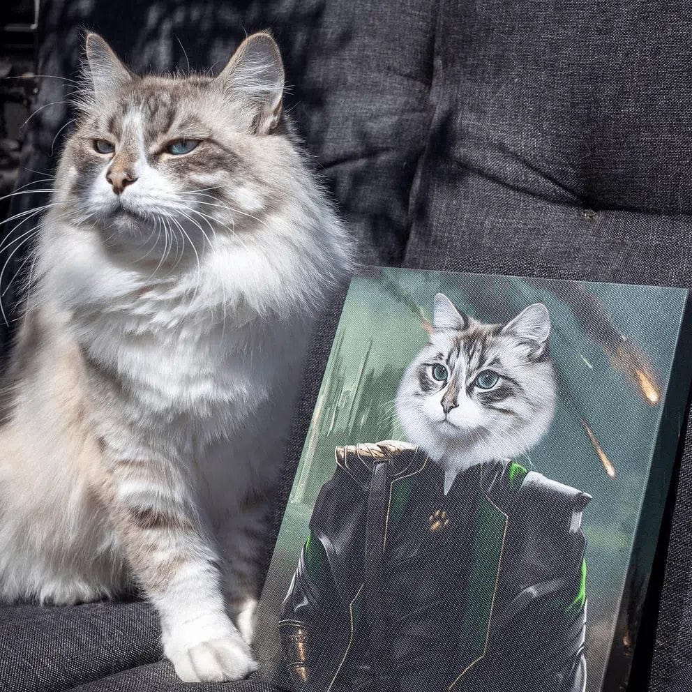 Crown and Paw - Canvas The Mischief God - Custom Pet Canvas