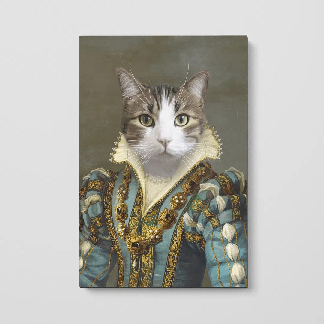 Crown and Paw - Canvas The Sapphire Queen - Custom Pet Canvas