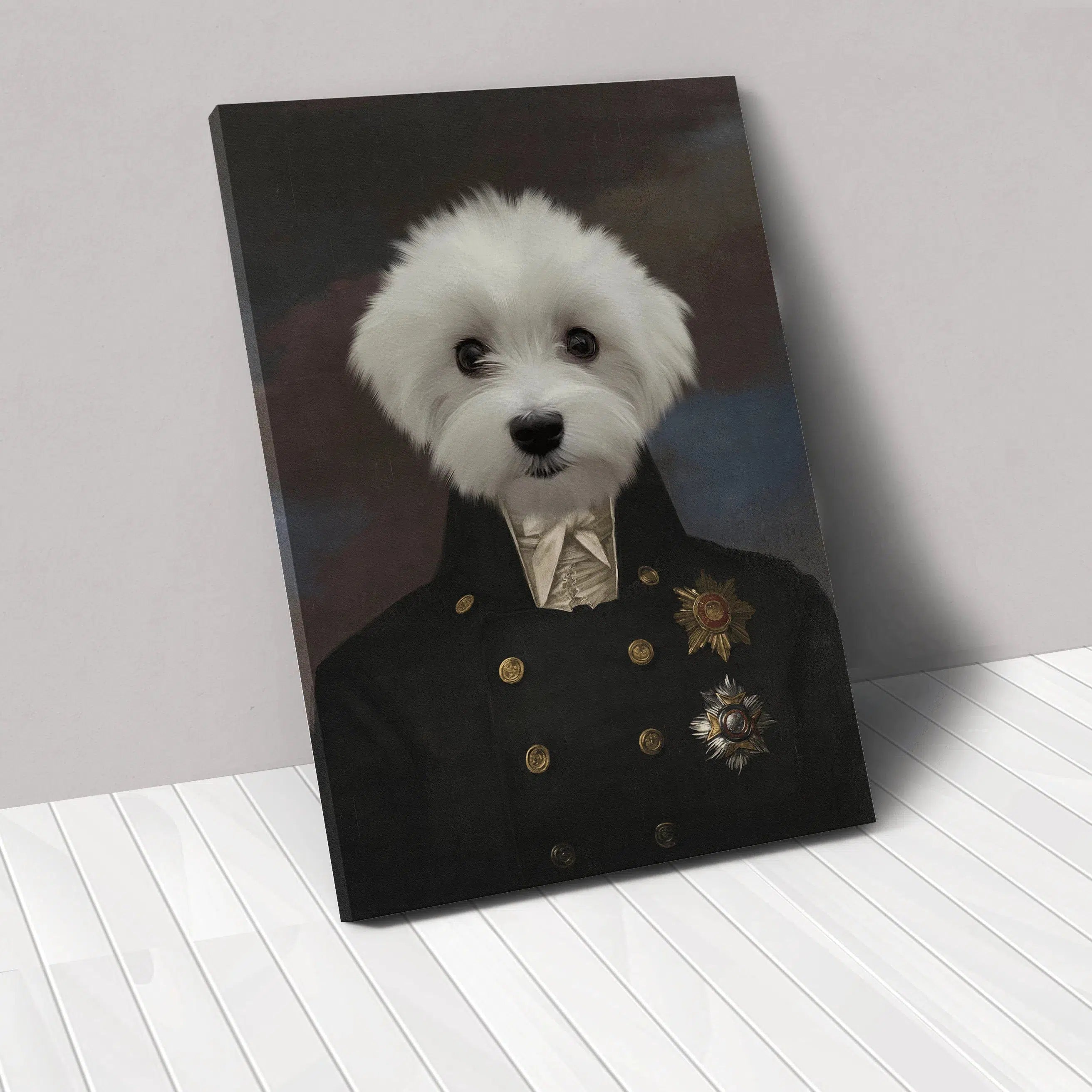 Crown and Paw - Canvas The Captain - Custom Pet Canvas