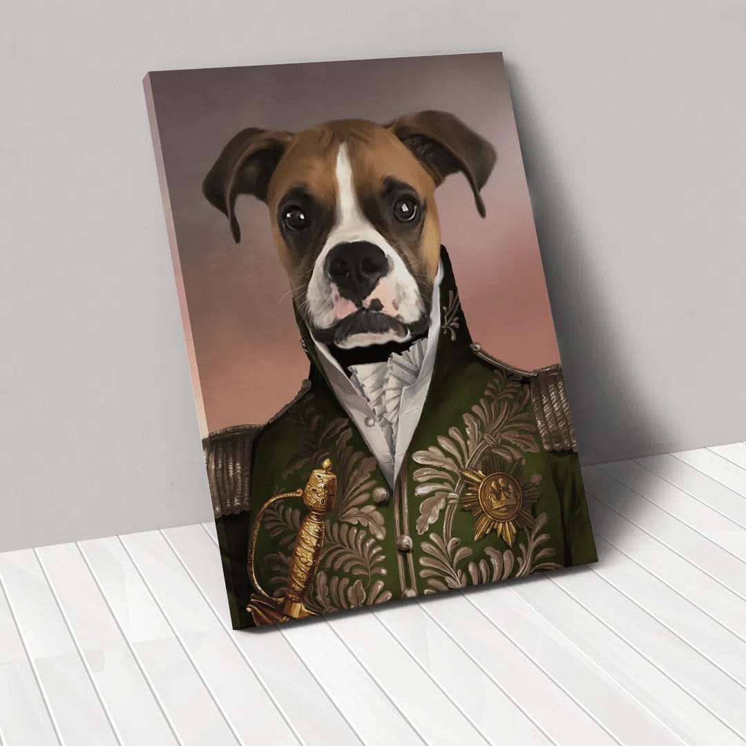 Crown and Paw - Canvas The Green General - Custom Pet Canvas