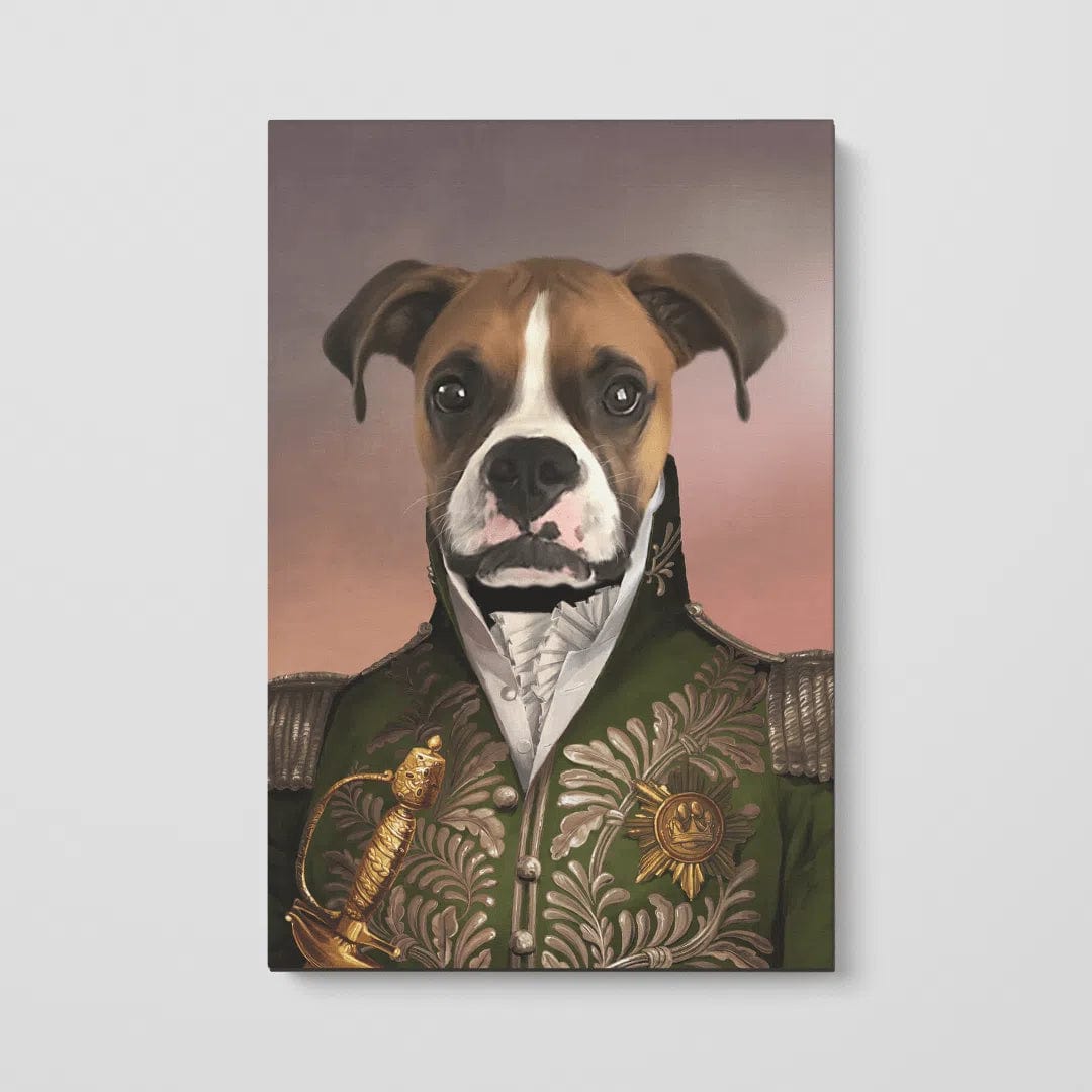 Crown and Paw - Canvas The Green General - Custom Pet Canvas