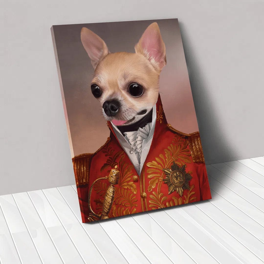Crown and Paw - Canvas The Red General - Custom Pet Canvas