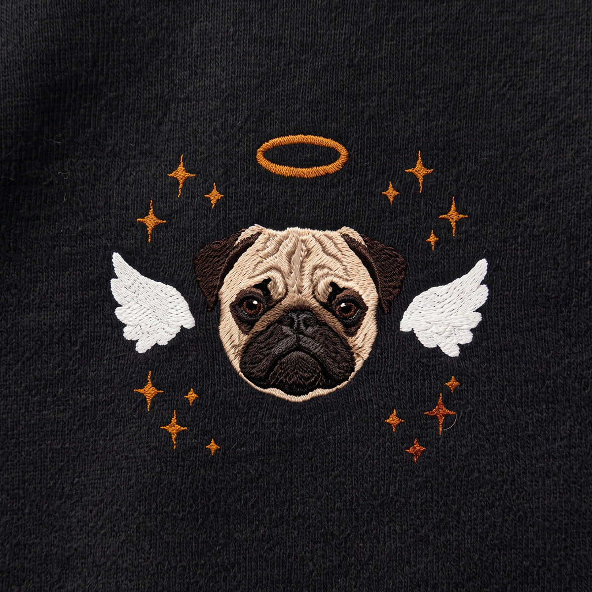 Custom Pet Memorial Sweatshirt with Embroidered Pet Portrait