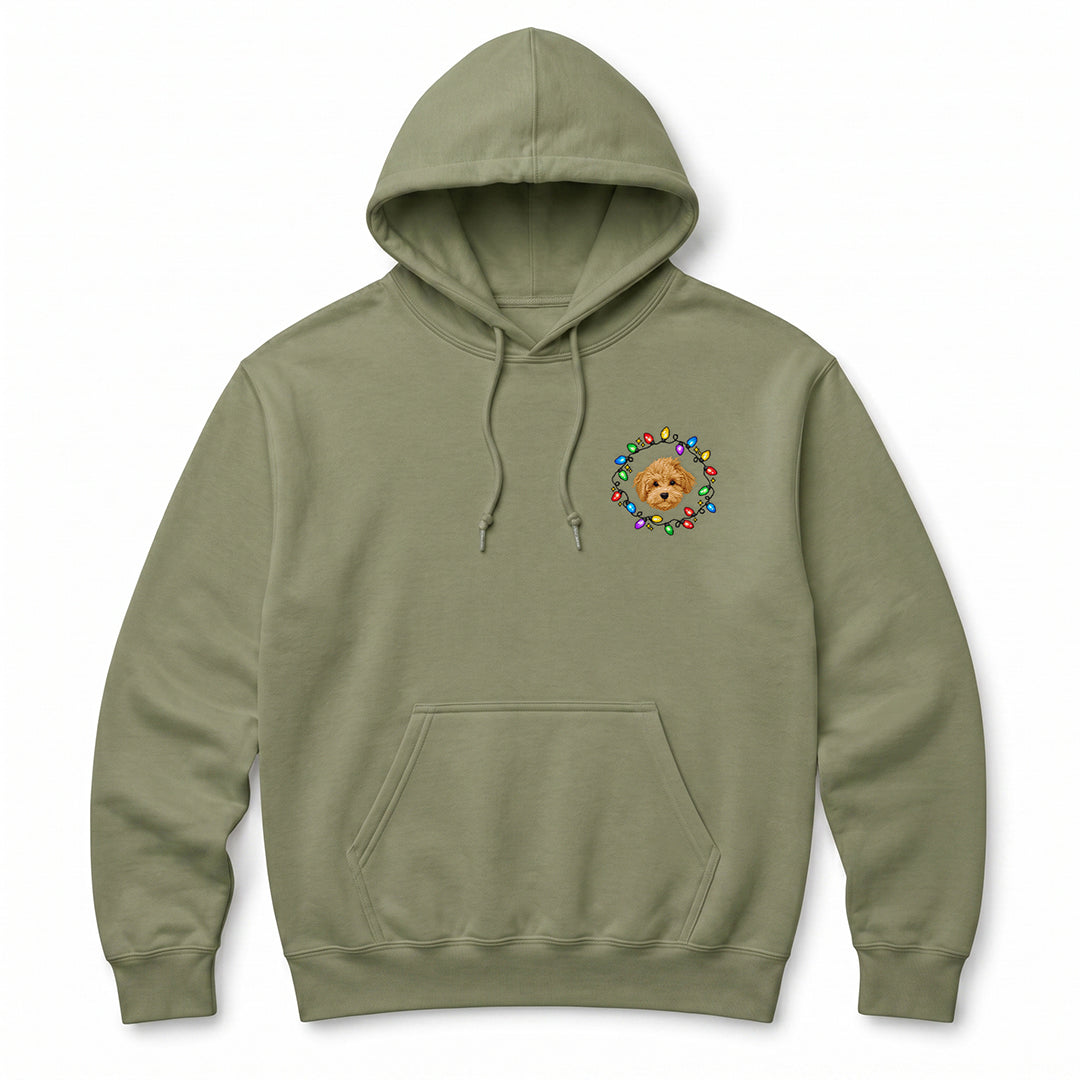 Custom Pet Face Fairy Lights Hoodie