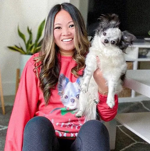Custom Pet Face Christmas Sweatshirt