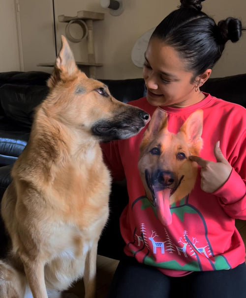 Custom Pet Face Christmas Sweatshirt