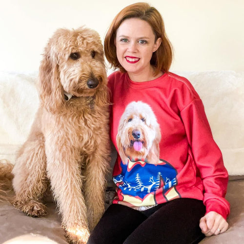 Custom Pet Face Christmas Sweatshirt