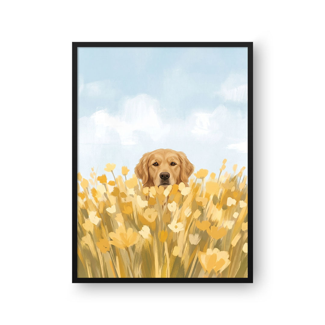 Field of Flowers Pet Portrait