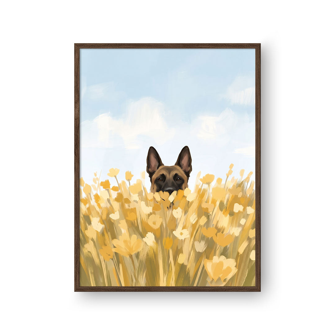 Field of Flowers Pet Portrait