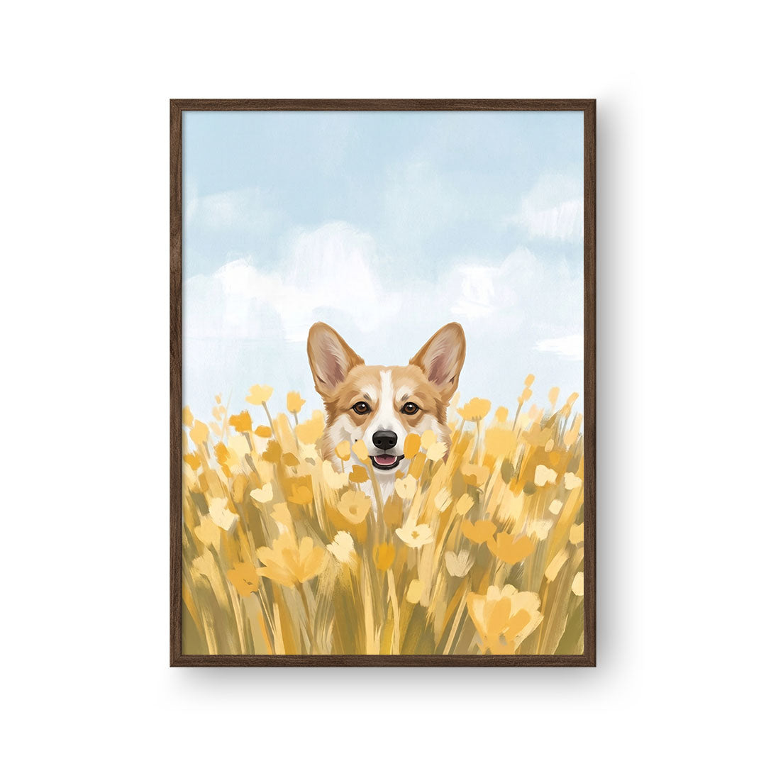 Field of Flowers Pet Portrait