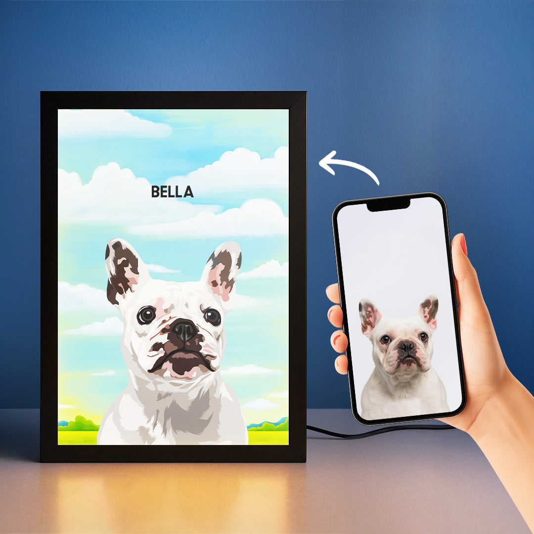 Night Light LED Pet Portrait - One Pet
