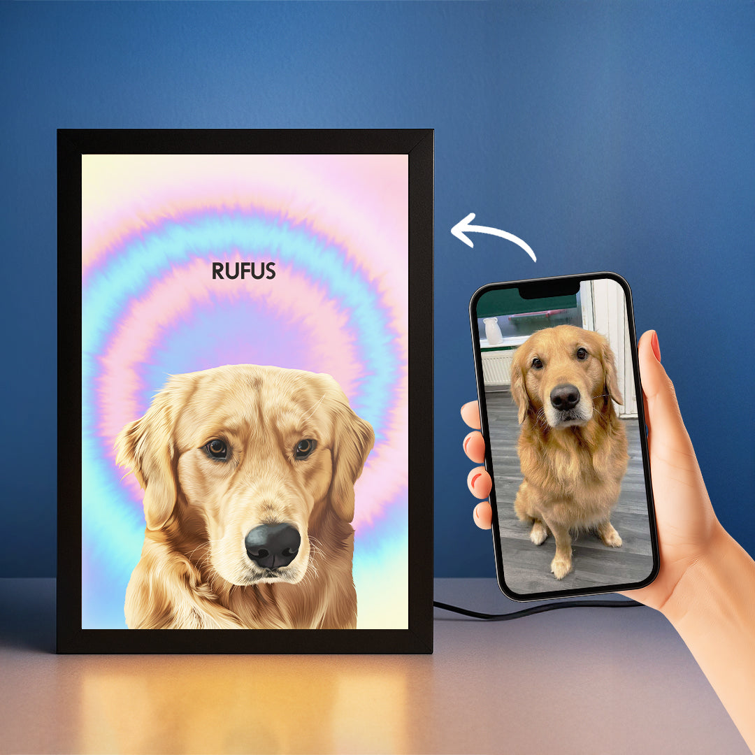 Night Light LED Pet Portrait - One Pet