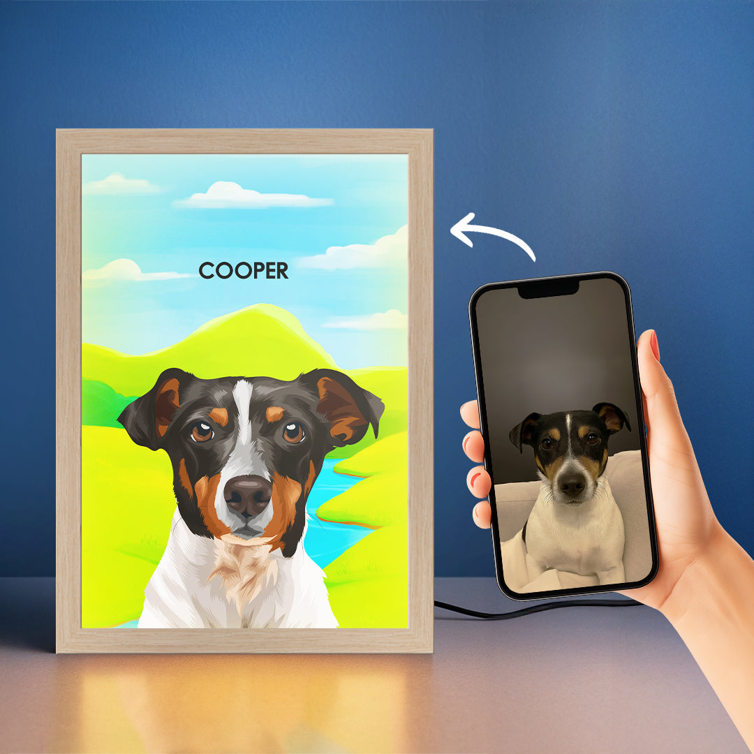 Night Light LED Pet Portrait - One Pet