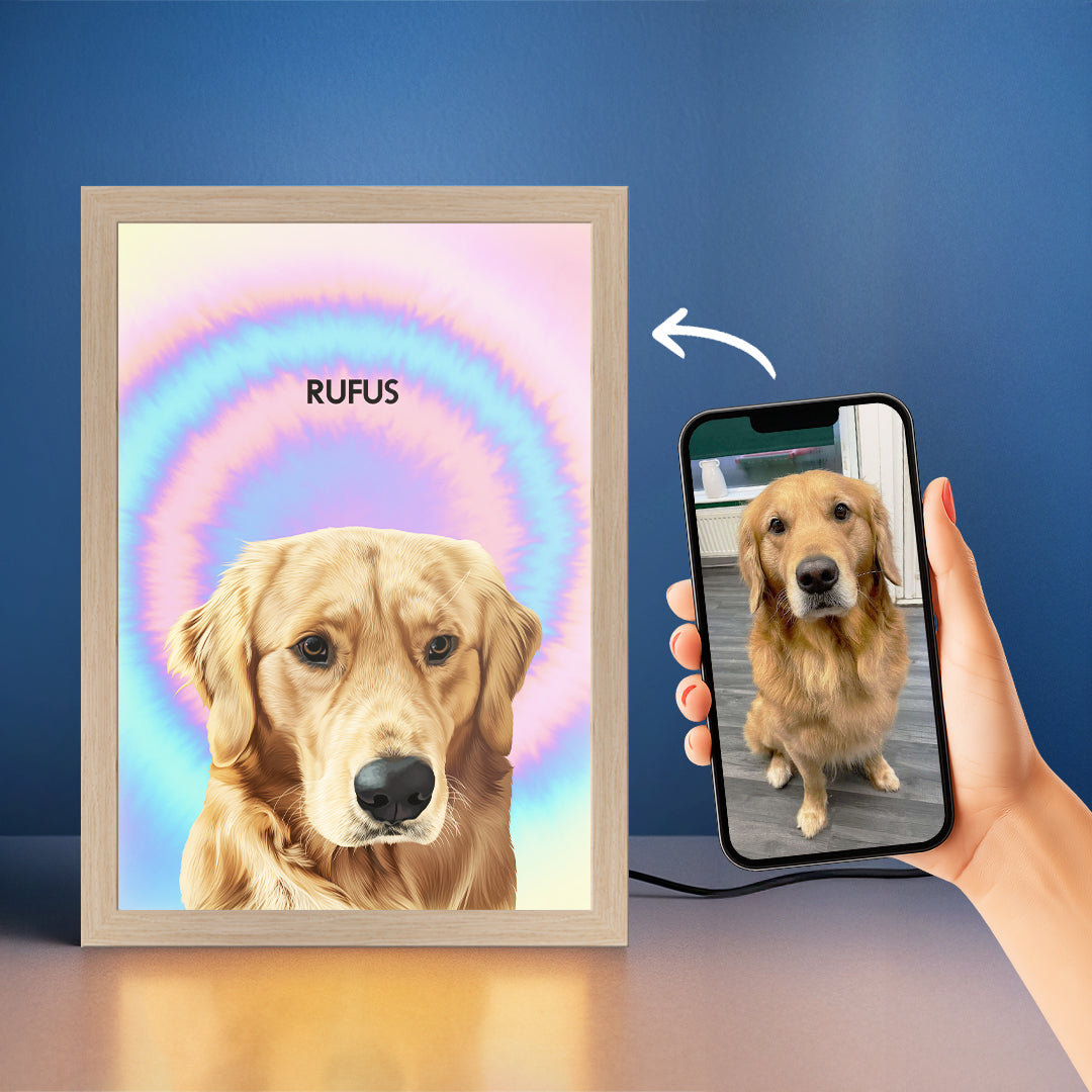 Night Light LED Pet Portrait - One Pet