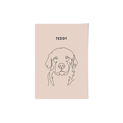 Line Art Pet Portrait - One Pet