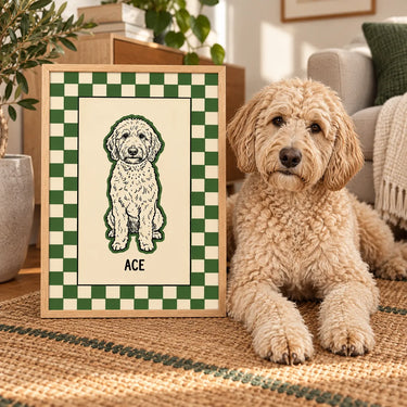 Checkered Pet Portrait