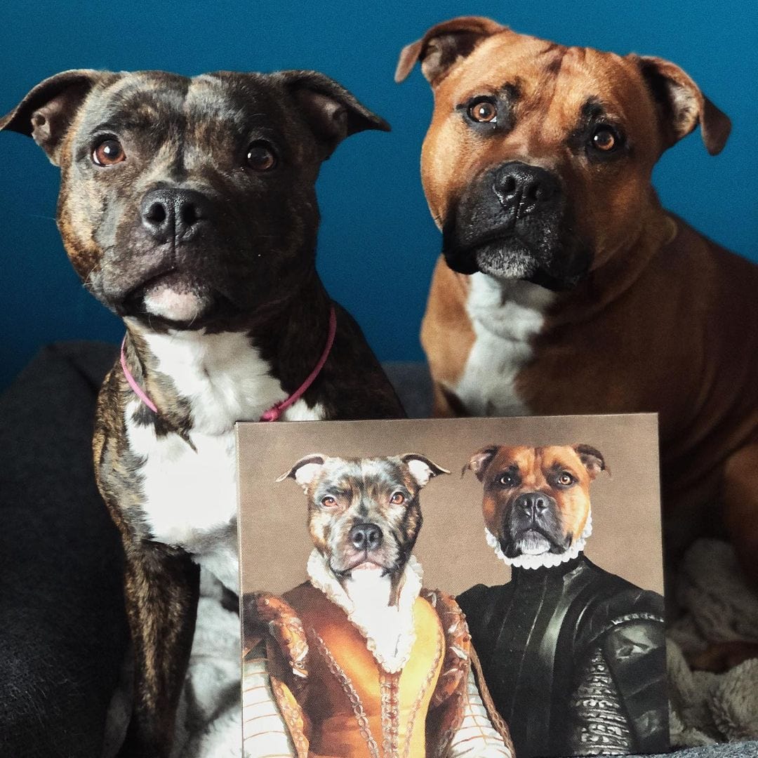 Crown and Paw - Canvas The Classy Couple - Custom Pet Canvas