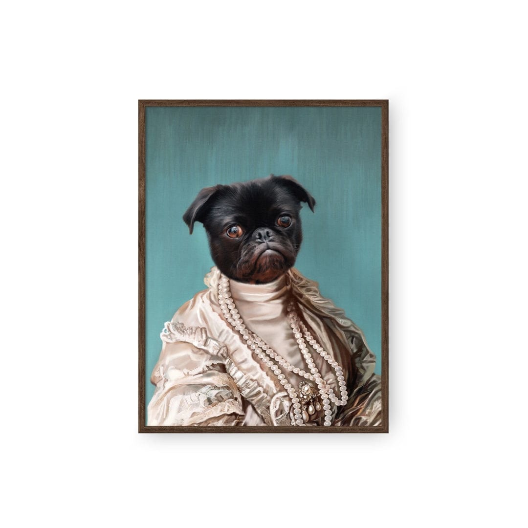 Crown and Paw - Poster The Queen Regent - Custom Pet Poster 8.3" x 11.7" / Walnut