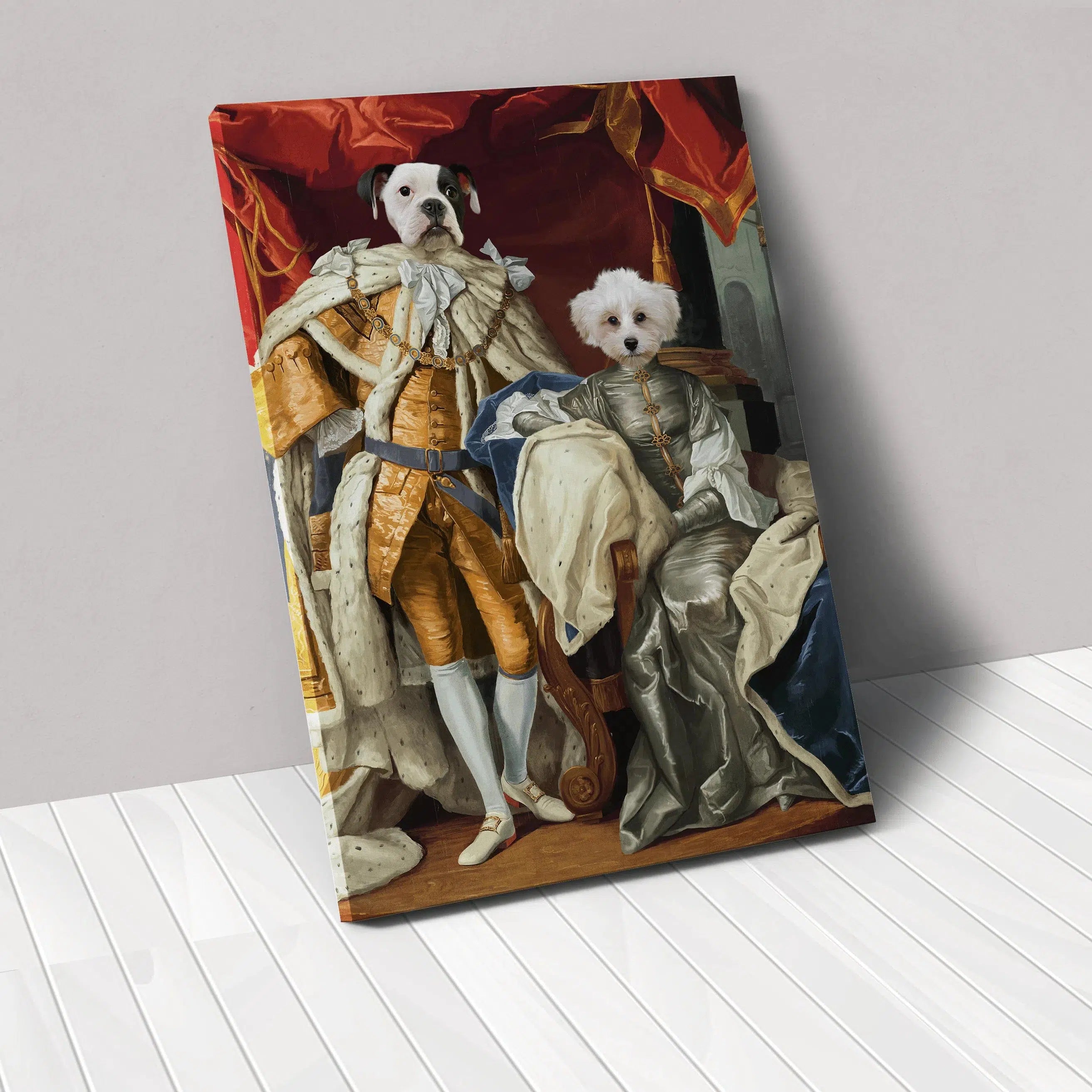 Crown and Paw - Canvas The Royal Couple - Custom Pet Canvas