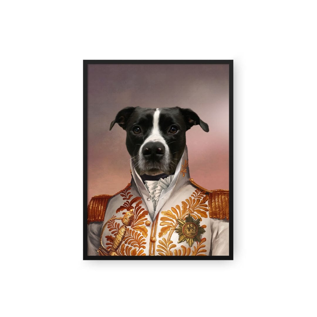 Crown and Paw - Poster The White General - Custom Pet Poster 8.3" x 11.7" / Black