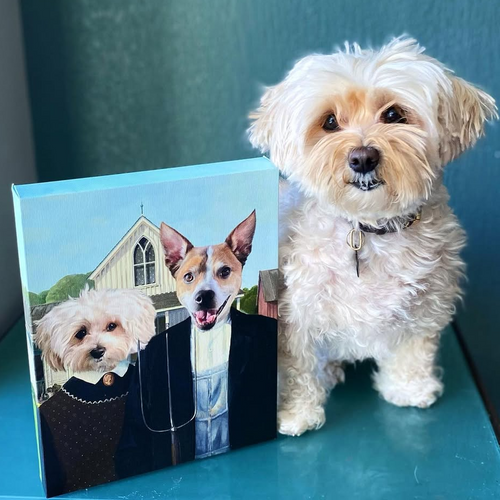 The American Gothic - Custom Pet Canvas