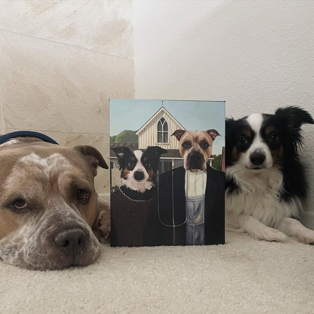 The American Gothic - Custom Pet Canvas