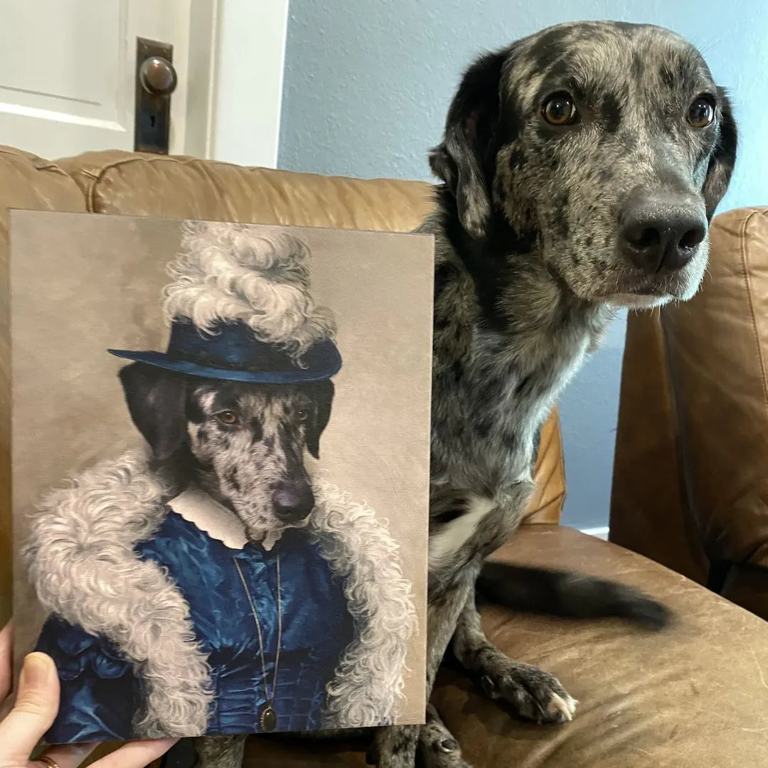 The Boa Lady - Custom Pet Canvas