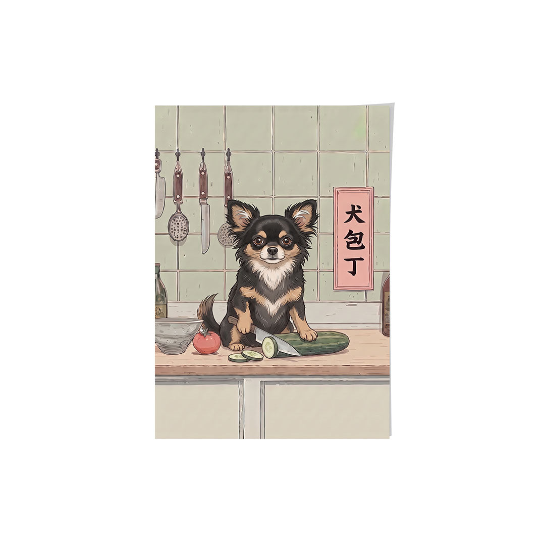 In The Kitchen Asian Style Pet Portrait