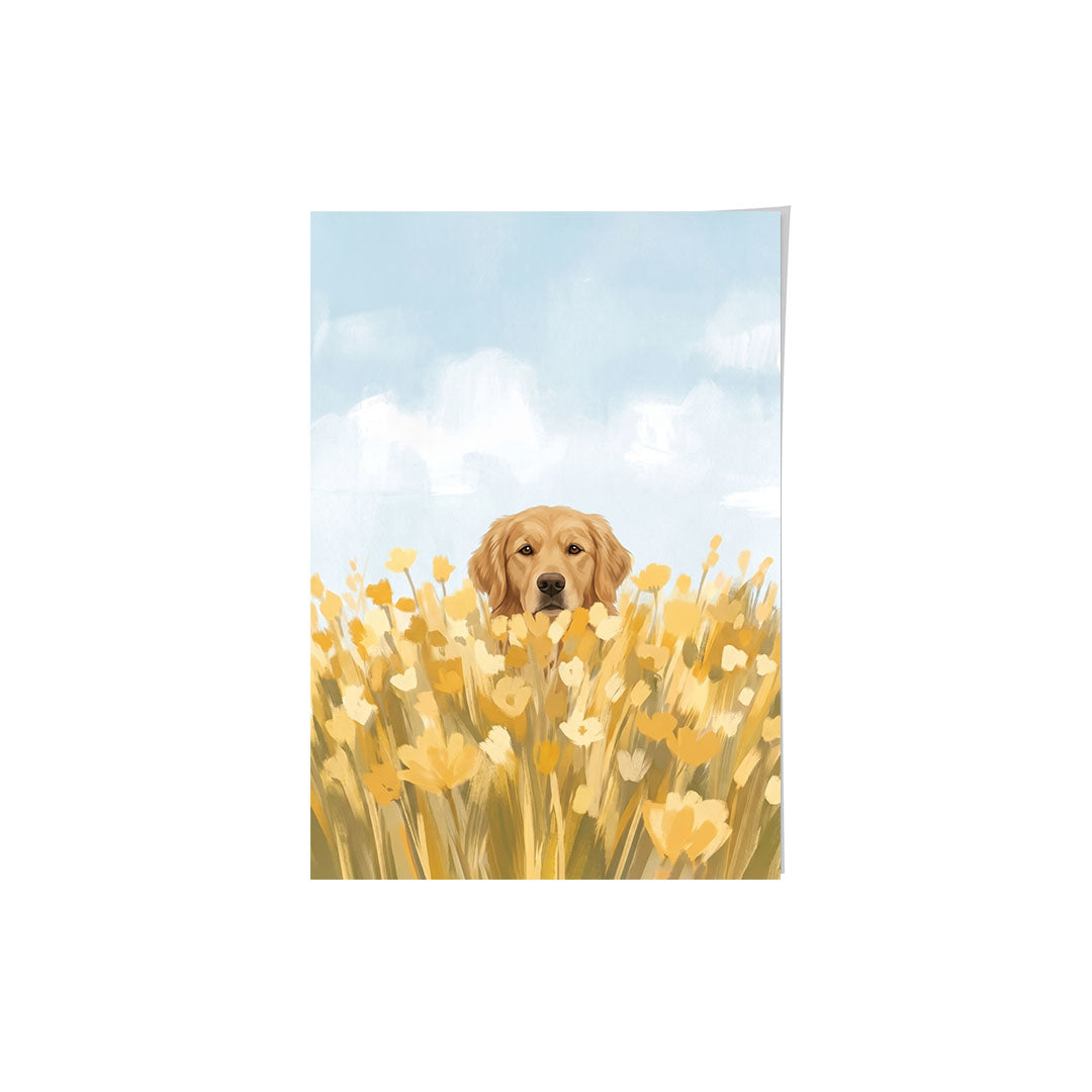 Field of Flowers Pet Portrait