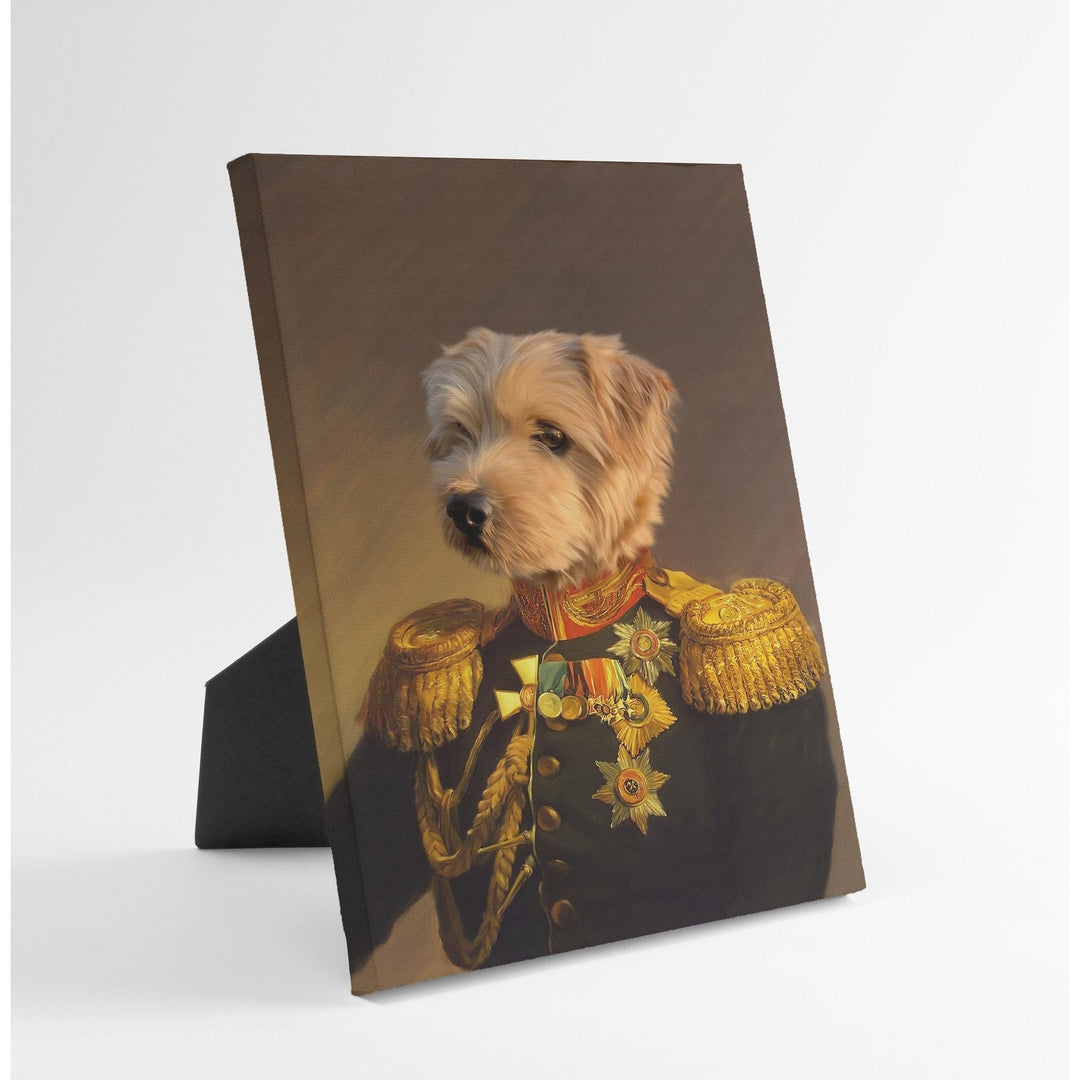 The Veteran Custom Standing Canvas Crown And Paw Crown & Paw