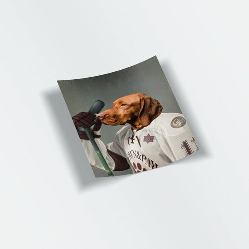 Crown and Paw - Sticker The Ice Hockey Player - Custom Stickers