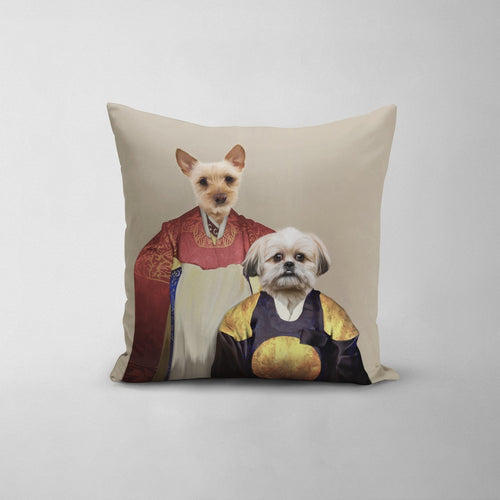 Crown and Paw - Throw Pillow The Wise Pair - Custom Throw Pillow