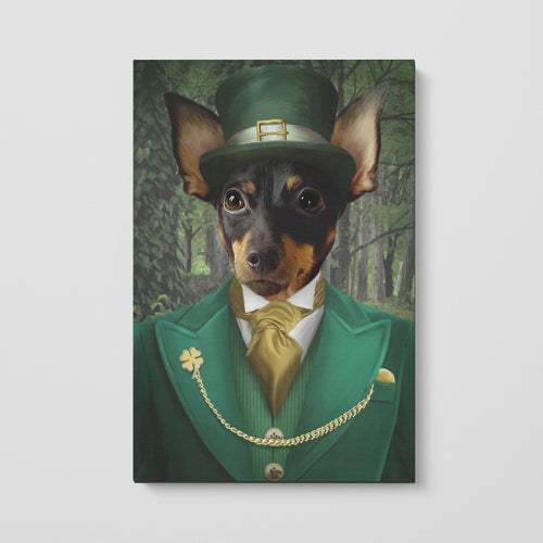 Crown and Paw - Canvas The Leprechaun - Custom Pet Canvas