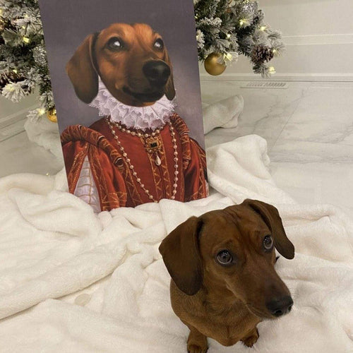 Crown and Paw - Custom Crown & Paw Portrait - One Pet