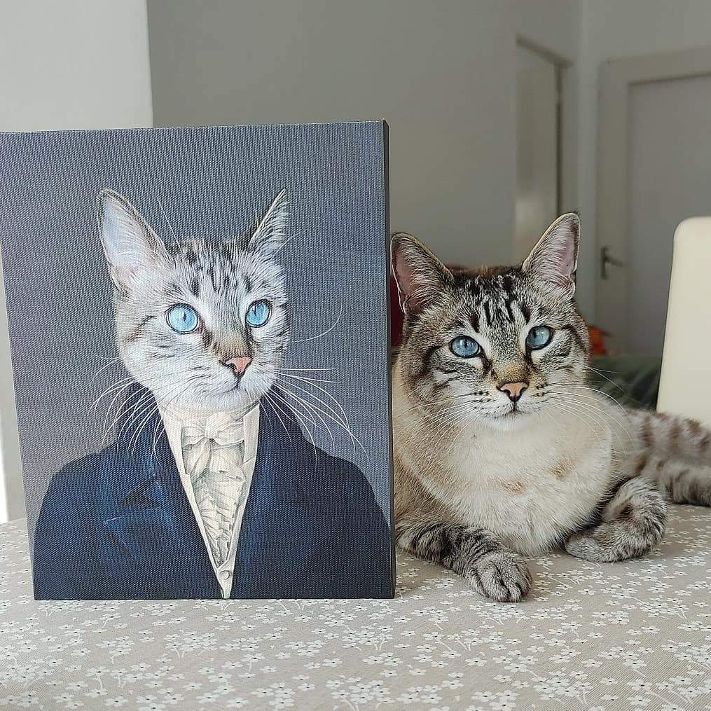 Crown and Paw - Canvas The Aristocrat - Custom Pet Canvas
