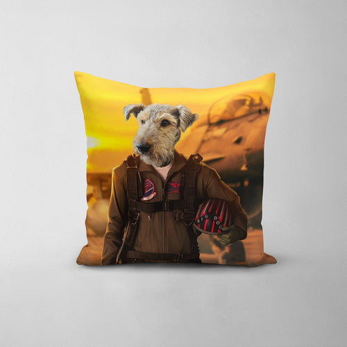 Crown and Paw - Throw Pillow The Top Pilot - Custom Throw Pillow