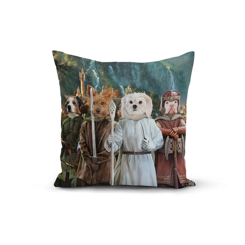 Crown and Paw - Throw Pillow The Four Pawtectors - Custom Throw Pillow 14" x 14" / Background 3