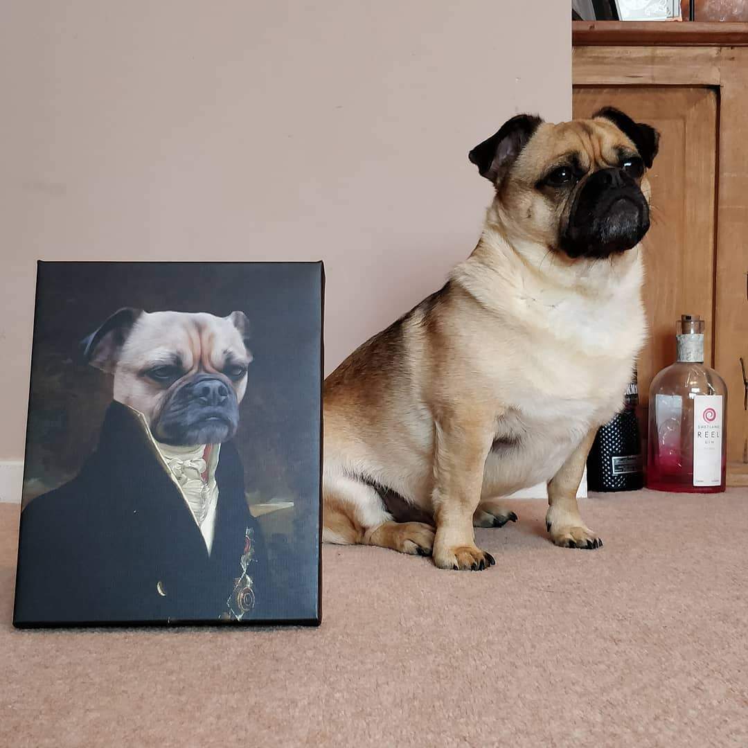 Crown and Paw - Canvas The Count - Custom Pet Canvas