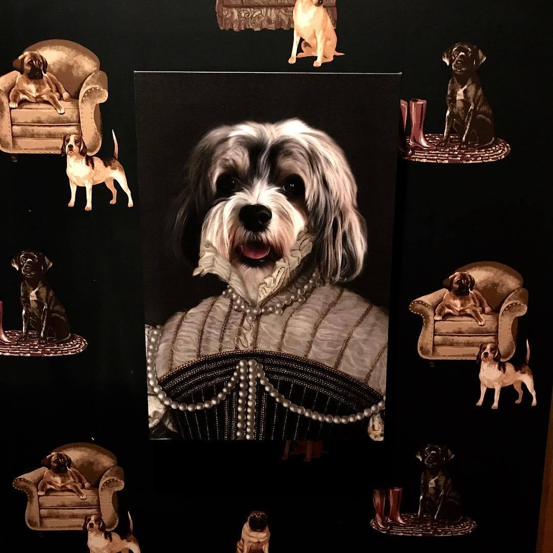 Crown and Paw - Canvas The Pearled Lady - Custom Pet Canvas