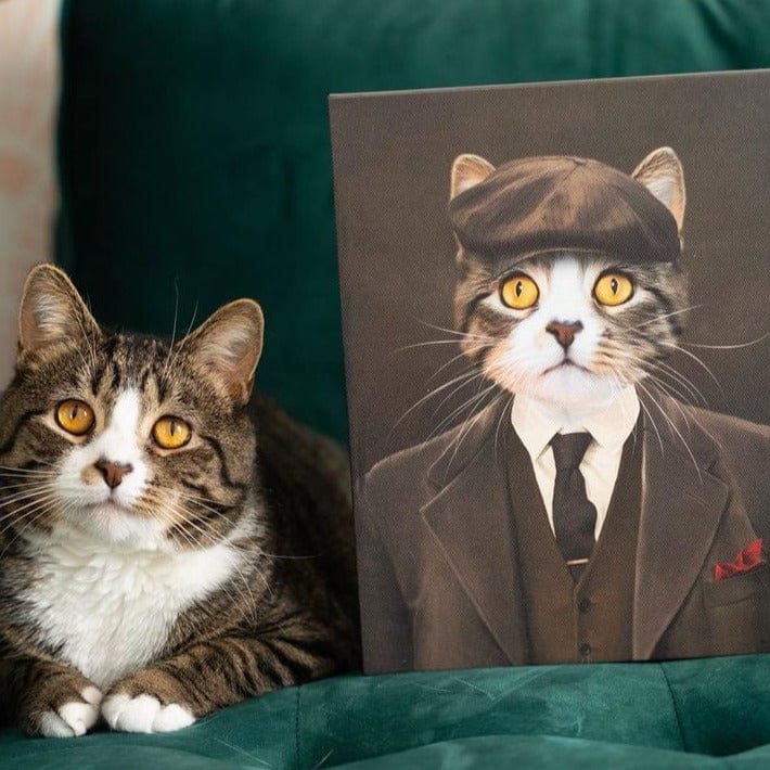 Crown and Paw - Canvas The British Gangster - Custom Pet Canvas