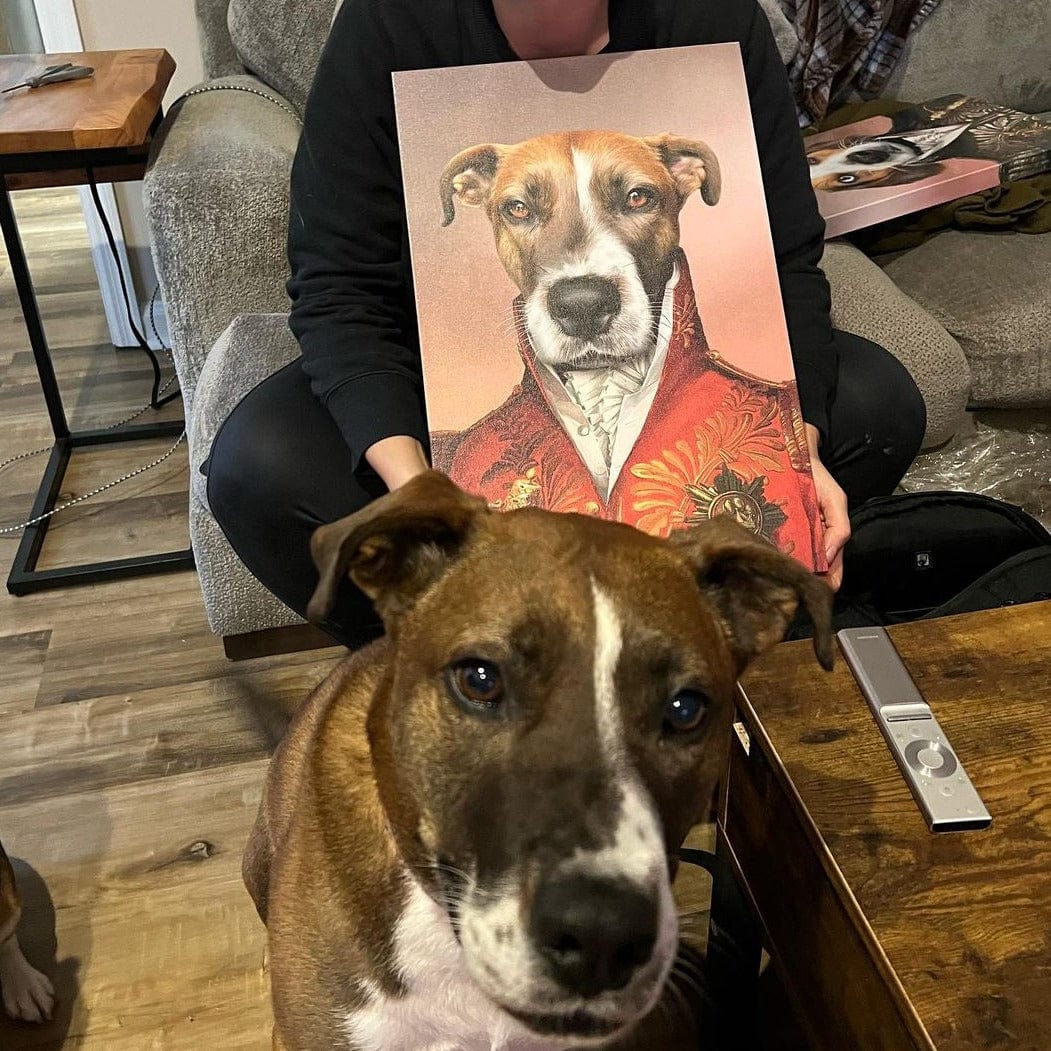 Crown and Paw - Canvas The Red General - Custom Pet Canvas