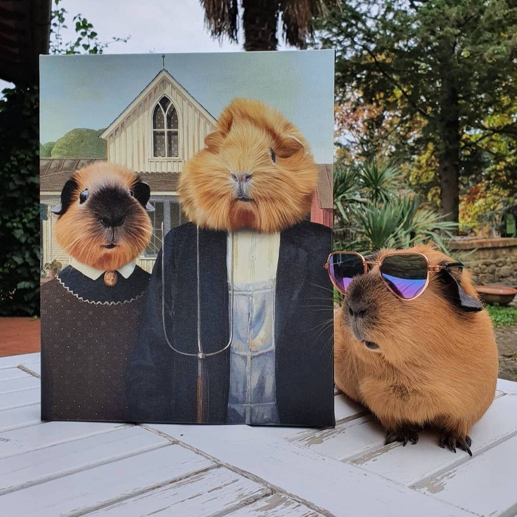Crown and Paw - Canvas The American Gothic - Custom Pet Canvas