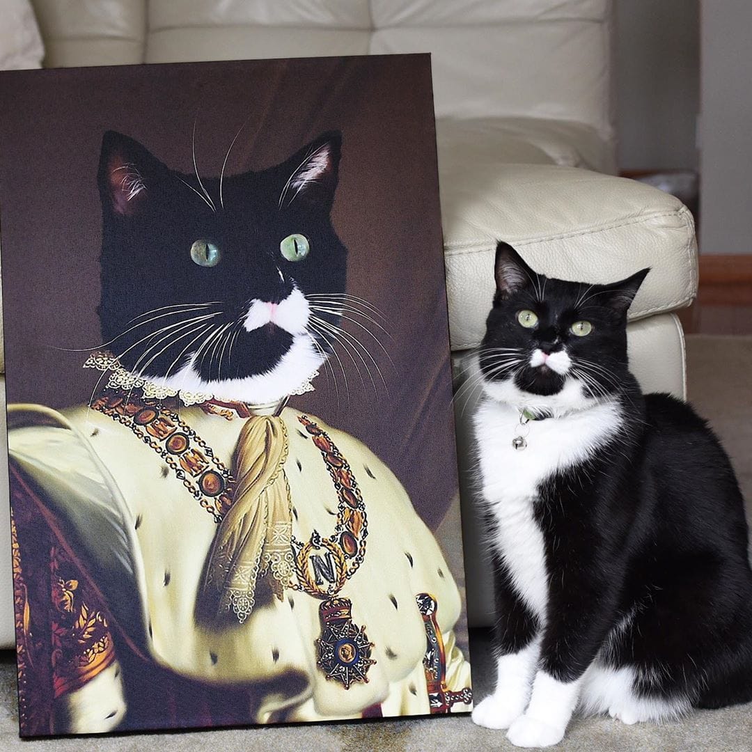 Crown and Paw - Canvas The Emperor - Custom Pet Canvas
